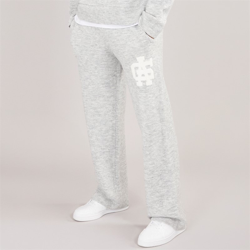Avant Garde Heren AG Geborsteld Knit Joggingbroek Licht Grijs Gemêleerd - Afbeelding 1