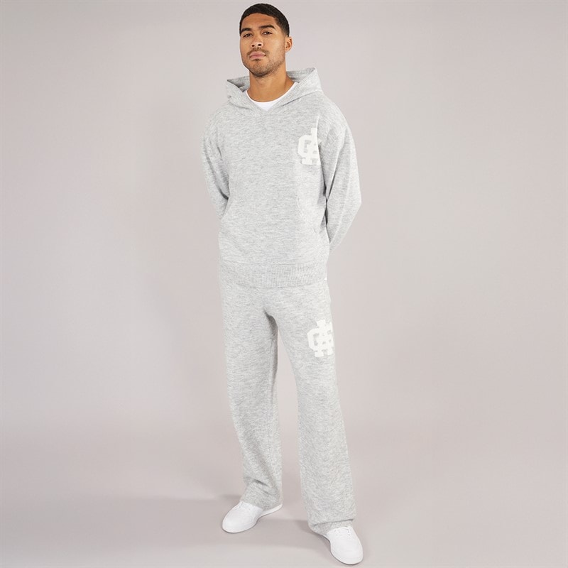 Avant Garde Heren AG Geborsteld Knit Joggingbroek Licht Grijs Gemêleerd - Afbeelding 3