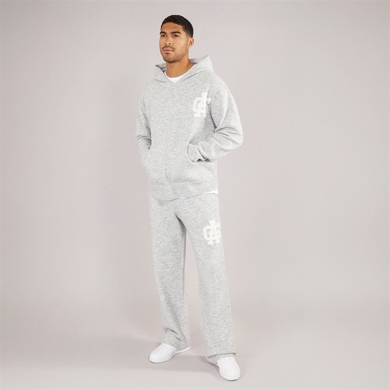 Avant Garde Brushed Knit Hoodie dla niego kolor jasny melanż szary – zdjęcie  4