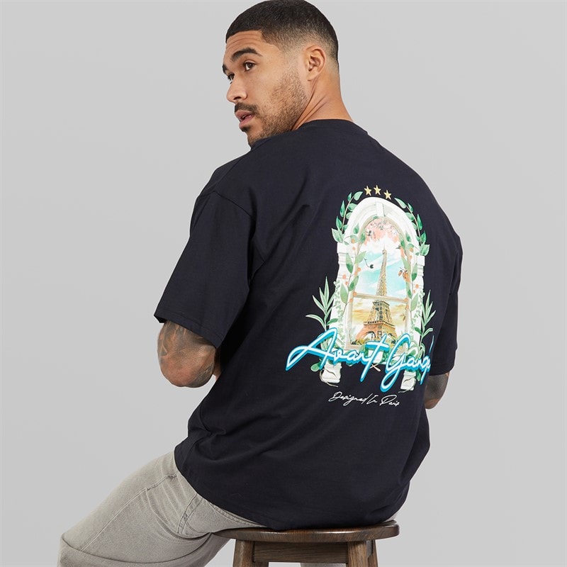 Avant Garde Heren Windows T-shirt Zwart