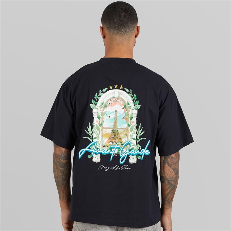 Avant Garde Heren Windows T-shirt Zwart - Afbeelding 3