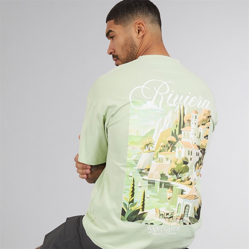 Avant Garde Heren Scape T-Shirt Seagrass