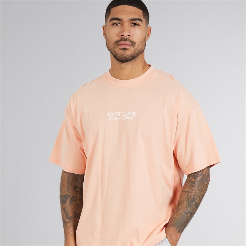 Avant Garde Heren Scape T-Shirt Salmon - Afbeelding 2