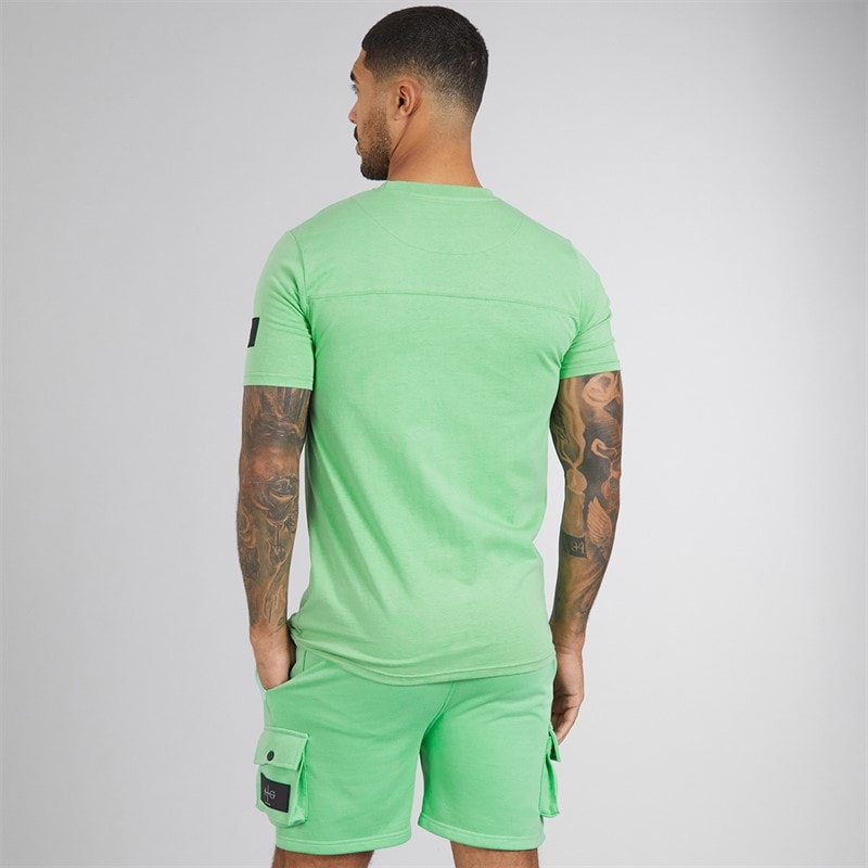 Avant Garde Heren Elation T-shirt En Shorts Set Neptune Green - Afbeelding 2