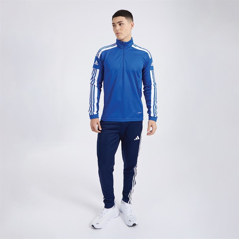 adidas Haut d'entraînement Squadra 21 1/4 Zip Homme Royal Blue/Blanc - Image 4