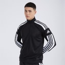 adidas Haut d'entraînement Squadra 21 1/4 Zip Homme Noir/Blanc