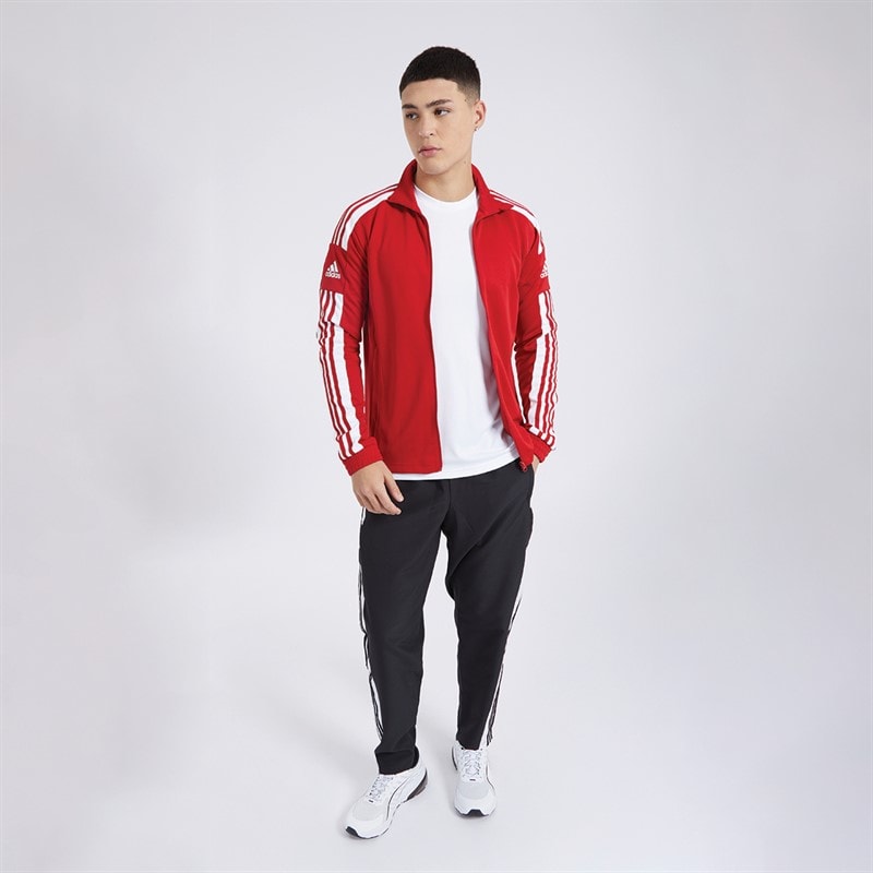 adidas Męskie Squadra 21 Track Topy sportowe do biegania Czerwony – zdjęcie  4