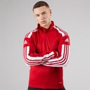 adidas Haut d'entraînement Squadra 21 1/4 Zip Homme Team Power Red/Blanc
