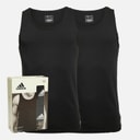 adidas Heren Active Flex Katoen Twee Pak Tanktops Zwart