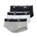 adidas Heren Active Flex Katoen Set van 3 Onderbroeken Zwart/Wit/Grijs