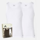 adidas Heren Actief Flex Katoen Set van 2 Tanktops Wit