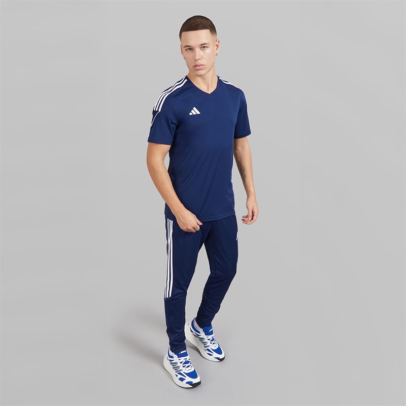 adidas Herren Tiro 23 Club Trainingshose Team Navy/Weiß - Bild 4