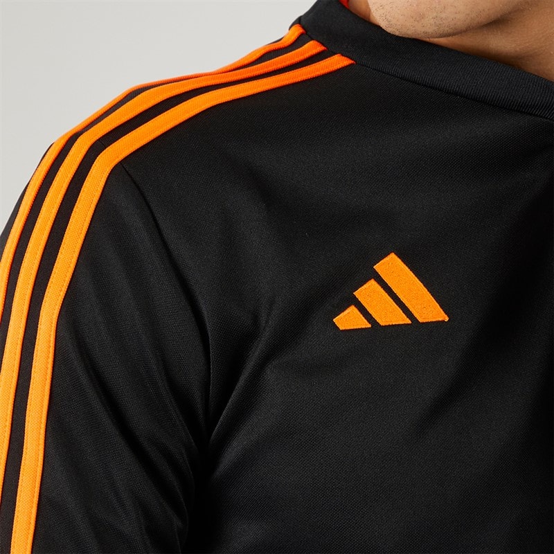 adidas Heren Tiro 23 Club 1/4 Rits Trainingsshirt Zwart/Signaal Oranje - Afbeelding 5