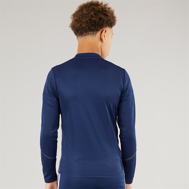 adidas Junioren Tiro 23 Club 1/4 Zip Training Top Team Blue/Wit - Afbeelding 2