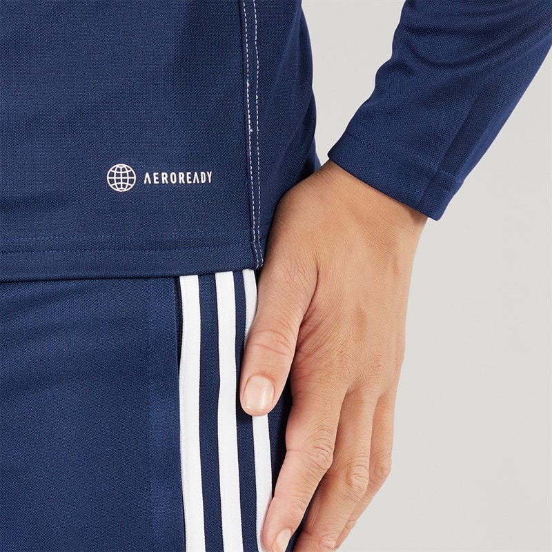 adidas Junioren Tiro 23 Club 1/4 Zip Training Top Team Blue/Wit - Afbeelding 5