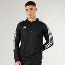 adidas Heren Tiro 23 Club 1/4 Ritssluiting Trainingsshirt Zwart/Wit