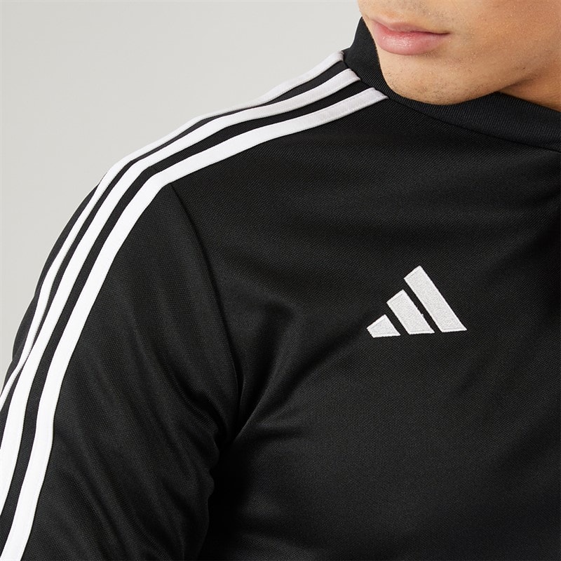 adidas Heren Tiro 23 Club 1/4 Ritssluiting Trainingsshirt Zwart/Wit - Afbeelding 5