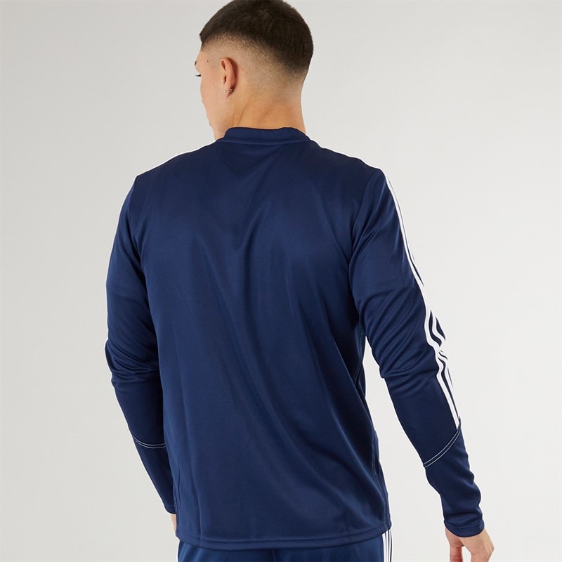 adidas Heren Tiro 23 Club 1/4 Rits Trainingsshirt Marineblauw/Wit - Afbeelding 2