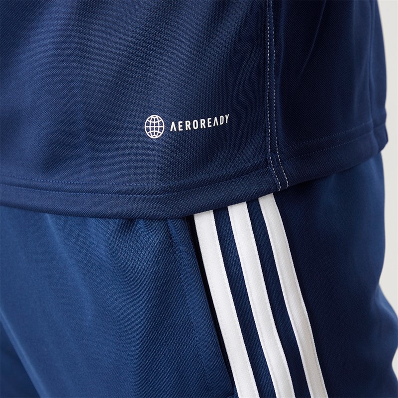 adidas Heren Tiro 23 Club 1/4 Rits Trainingsshirt Marineblauw/Wit - Afbeelding 4