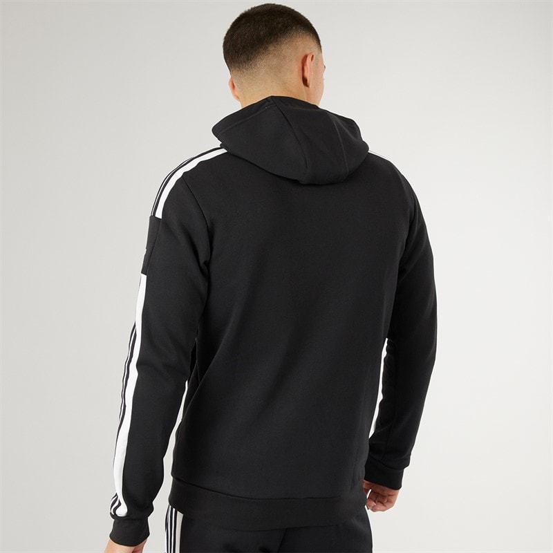 adidas Heren Squadra 21 Pullover Sweat Hoodie Schwarz/wit - Afbeelding 2