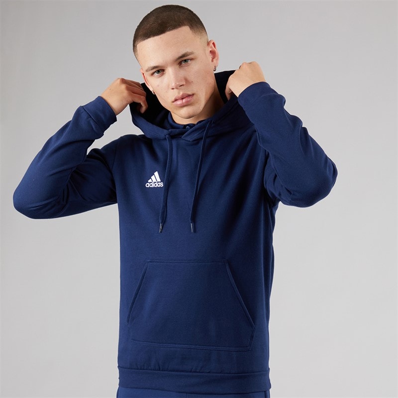 adidas Heren Entrada 22 Pullover Sweater Hoodie Marineblauw/Wit