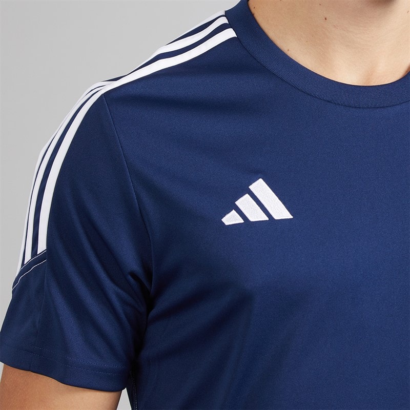 adidas Heren Tiro 23 Club T Shirt Team Navy Blue 2/Wit - Afbeelding 3