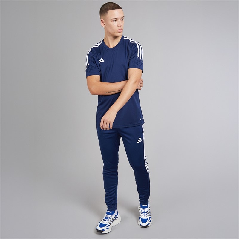 adidas Heren Tiro 23 Club T Shirt Team Navy Blue 2/Wit - Afbeelding 4