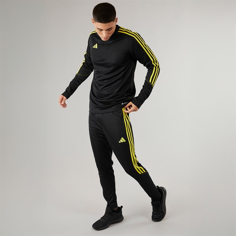 adidas Herren Tiro 23 Club Trainingshose Schwarz/Bright Yellow - Bild 4
