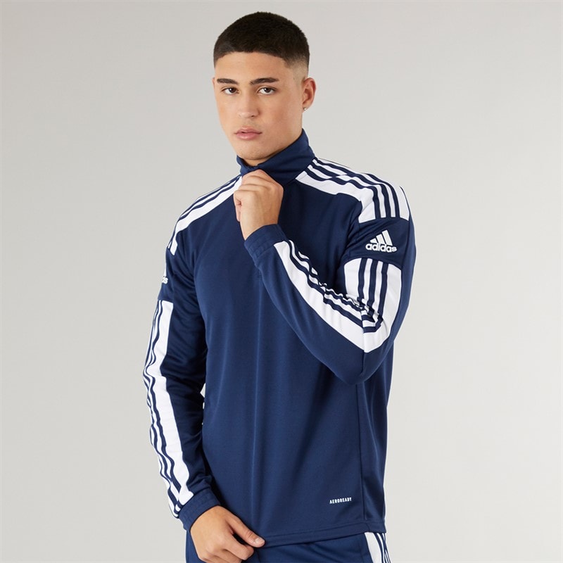 adidas Heren Squadra 21 1/4 Zip Training Top Navy/Wit