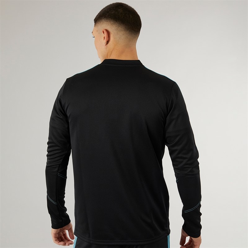 adidas Tiro 23 Club 1/4 Zip top treningowy dla niego kolor czarny/preloved niebieski – zdjęcie  2