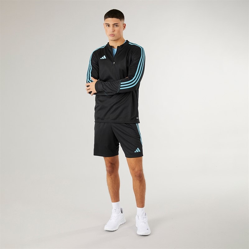 adidas Tiro 23 Club 1/4 Zip top treningowy dla niego kolor czarny/preloved niebieski – zdjęcie  4