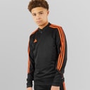 adidas Junioren Tiro 23 Club 1/4 Zip Training Top Zwart/Signal Orange