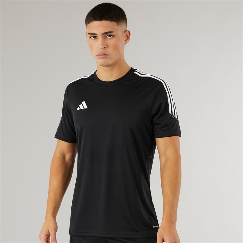 adidas Heren Tiro 23 Club T Shirt Zwart/Wit