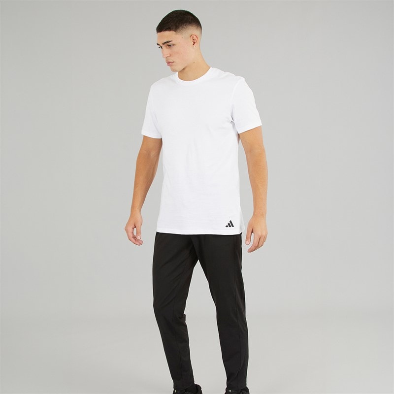 adidas Herren Komfort Flex Baumwolle Drei Pack Rundhals T Shirts Weiß - Bild 3