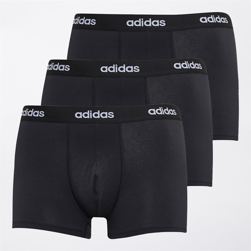 adidas Heren Micro Flex Katoen Drie Pack Boxershorts Zwart - Afbeelding 1