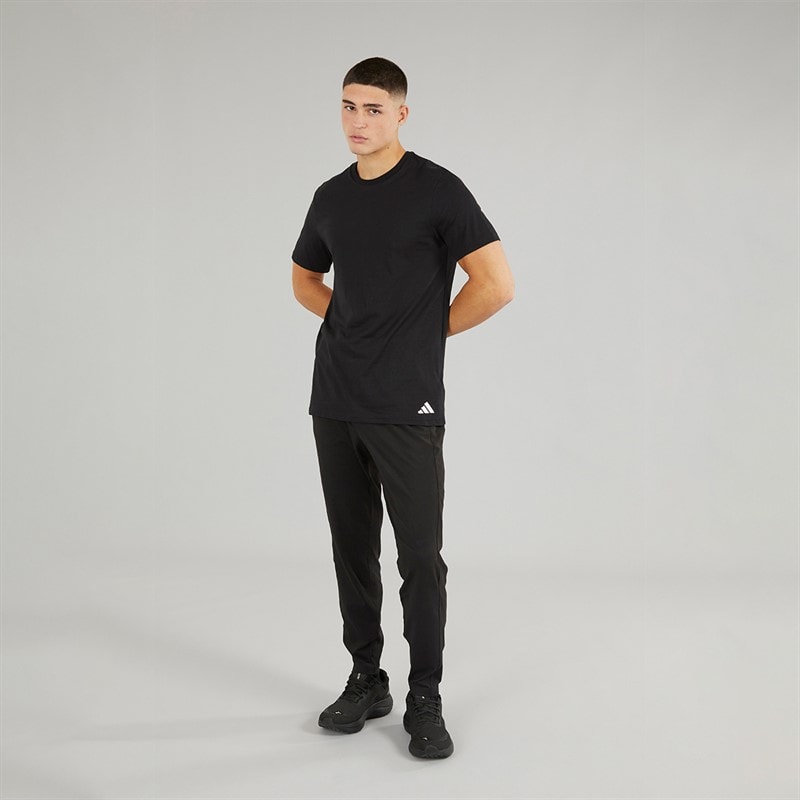 adidas Homme Confort Flex Coton Trois Pack T-shirts Col Ras du Cou Noir - Image 3