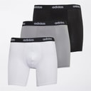 adidas Boxers ajustés en coton stretch Homme (lot de 3) Noir/Blanc/Gris