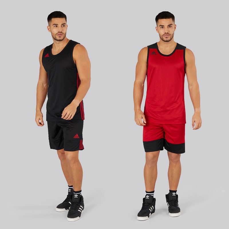 adidas Herren 3G Speed Reversible Basketball Trikot Schwarz/Power Red - Bild 3
