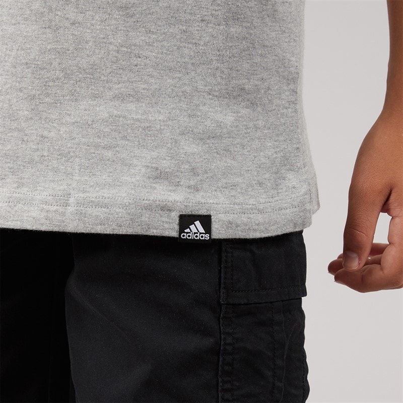 adidas Jongens Junior T-shirt Positiviteit Tafel Medium Grey Heather - Afbeelding 4
