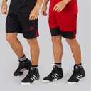 adidas Heren 3G Snelheid Omkeerbare Basketbal Shorts Zwart/Power Red