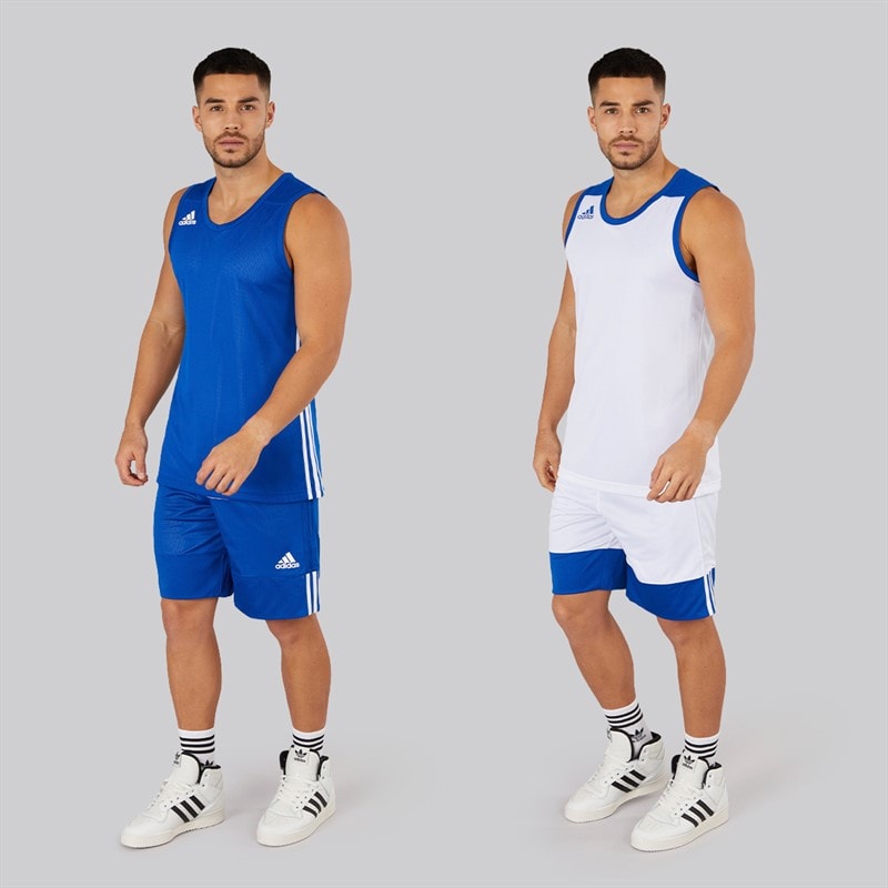 adidas Maillot de Basketball Réversible Homme 3G Speed Collegiate Royal/Blanc - Image 3