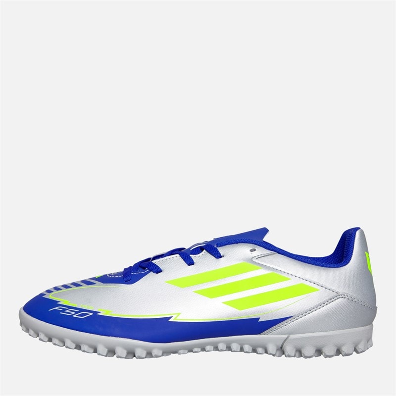 adidas Herenschoenen F50 Club Messi La Vida Rapida Pack TF Kunstgras Voetbalschoenen Silver Metallic/Solar Yellow/Lucid Blue - Afbeelding 1