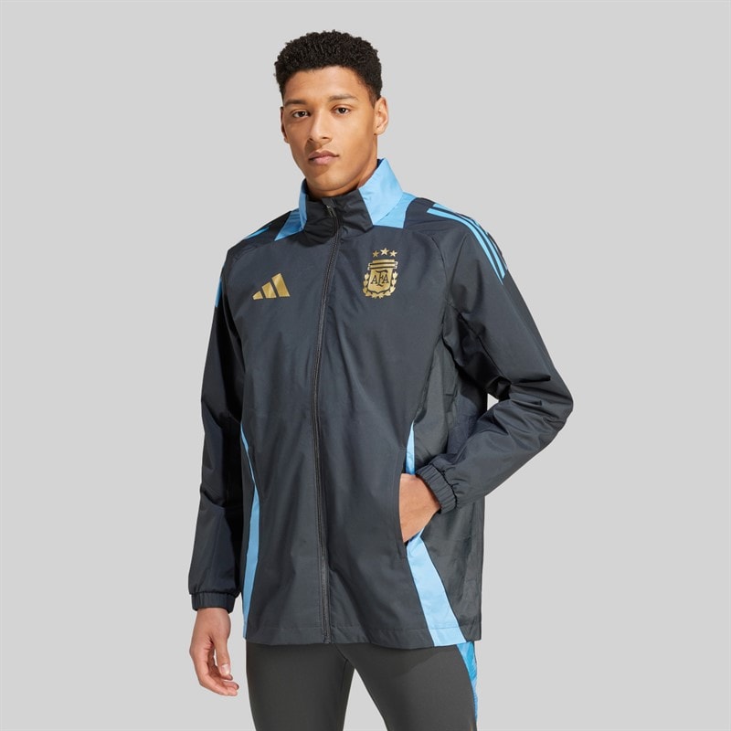 adidas Heren AFA Argentinië All Weather Jas Carbon - Afbeelding 2