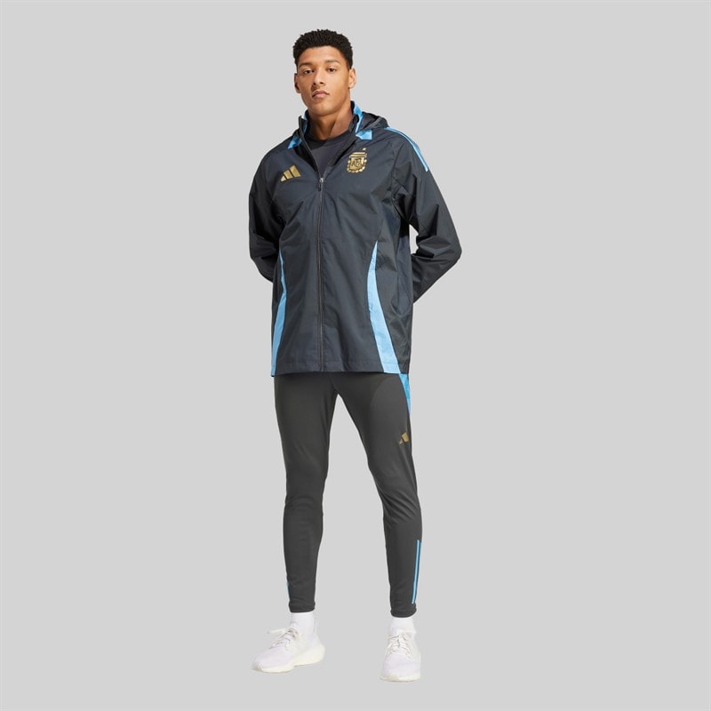 adidas Heren AFA Argentinië All Weather Jas Carbon - Afbeelding 4