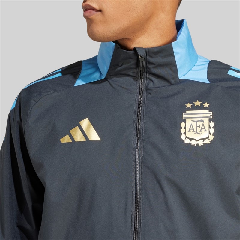 adidas Heren AFA Argentinië All Weather Jas Carbon - Afbeelding 5