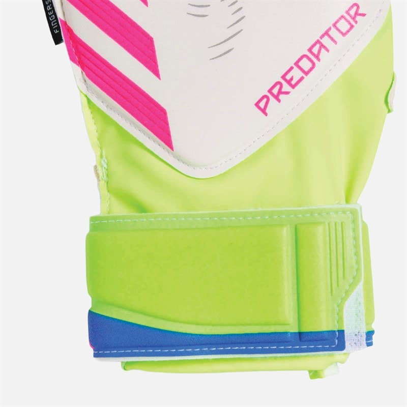 adidas Gants de gardien de but Predator Match Finger Save junior Lucid Lemon/Blanc/Lucid Pink - Image 3