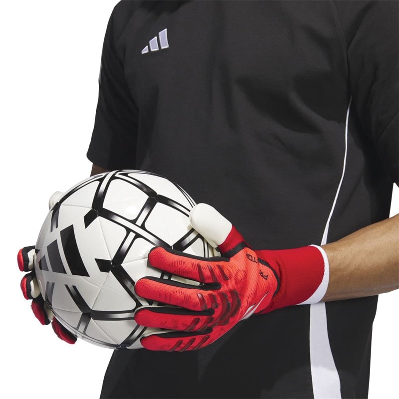 adidas Heren Predator 25 Pro Promo Torwarthandschuhe Lucid Red/Zwart/Pure Ruby - Afbeelding 4