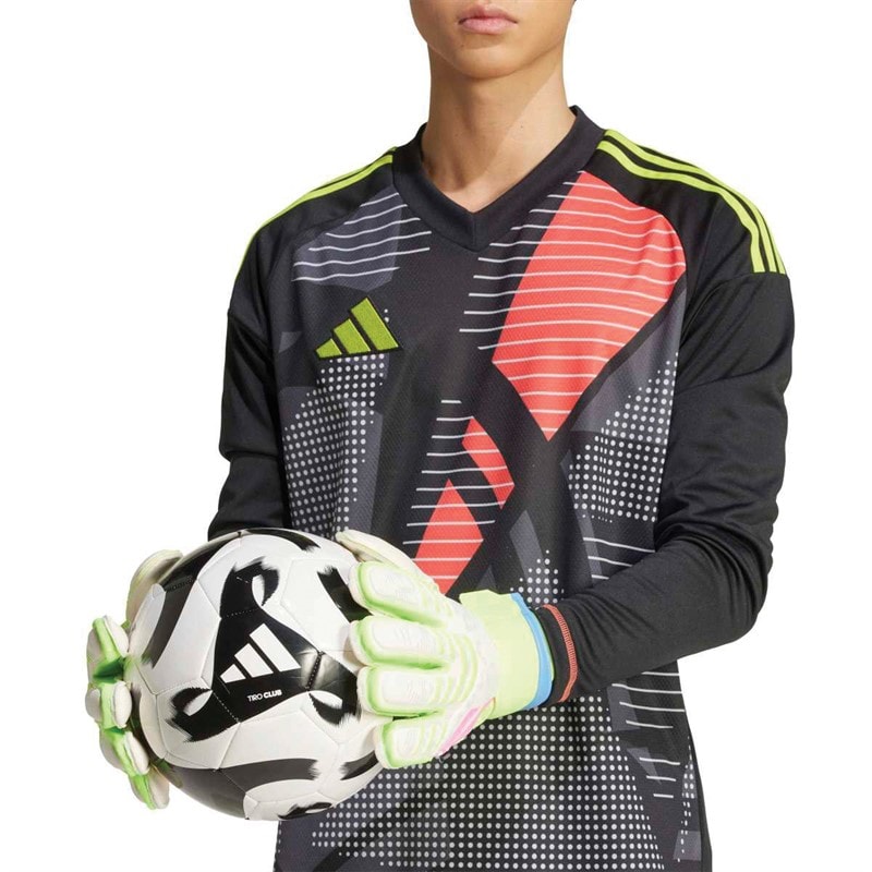 adidas Heren Predator Match Finger Save Keeper Handschoenen Wit/Lucid Lemon/Lucid Pink - Afbeelding 4
