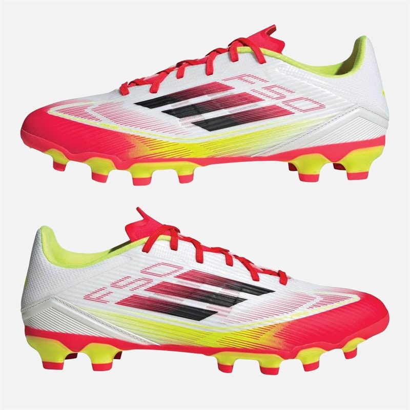 adidas Heren F50 League MG Multi Ground Voetbalschoenen Cloud White/Core Black/Solar Yellow - Afbeelding 1