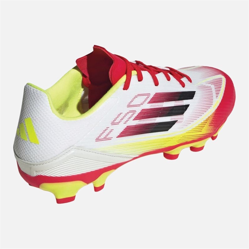adidas Heren F50 League MG Multi Ground Voetbalschoenen Cloud White/Core Black/Solar Yellow - Afbeelding 3